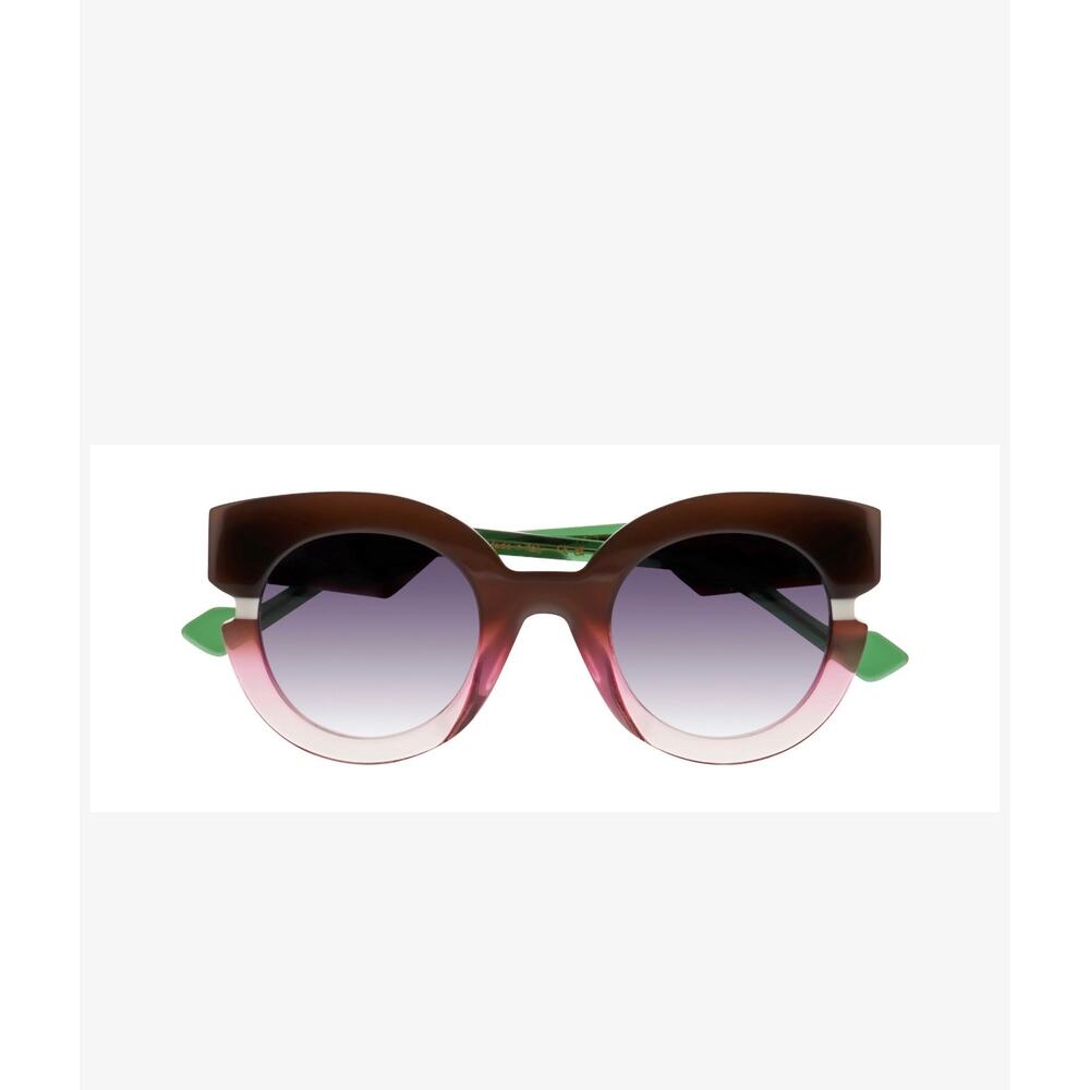 New Face A face kimono 1 4173 gradient brown pink sunglasses hand made Italy - Picture 4 of 7